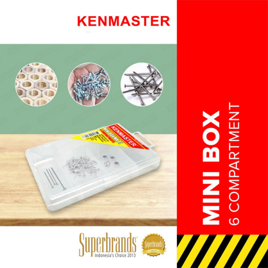 Kenmaster MK01 Kotak Plastik Mini 6 Slot Plastic Box