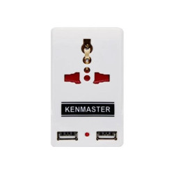 Kenmaster Steker Adaptor Plug 2 USB S0203