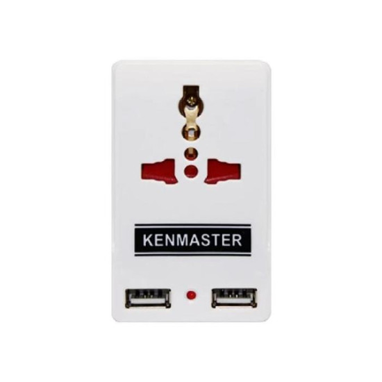 Kenmaster Steker Adaptor Plug 2 USB S0203