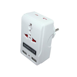 Kenmaster Steker Adaptor Plug 2 USB S0203