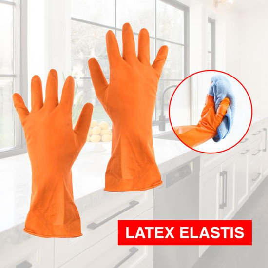 Kenmaster Sarung Tangan Karet Orange Latex Kenmaster Sarung Tangan Karet Orange Latex
