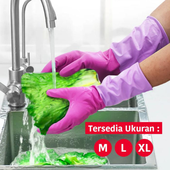 Kenmaster Sarung Tangan Karet Ungu Latex Sepasang