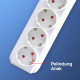 Kenmaster Stop Kontak Colokan Listrik 4 Socket 4LB 4 Meter