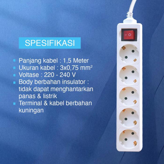 Kenmaster Stop Kontak 6 Lubang F1 Switch On Off Kenmaster Stop Kontak 6 Lubang F1 Switch On Off