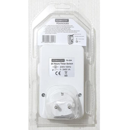 Kenmaster Stop Kontak Timer Listrik Manual Analog 24 Jam