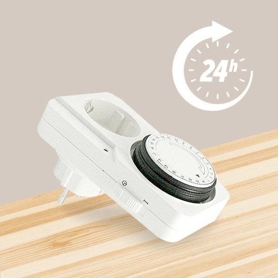 Kenmaster Stop Kontak Timer Listrik Manual Analog 24 Jam