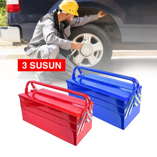 Kenmaster Tool Box Toolbox Kotak Perkakas 3 Susun Besi