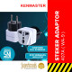 Kenmaster XX-407A WA9 WA-9 Steker Plug Adaptor Colokan 3 Kaki ke 2 Kaki