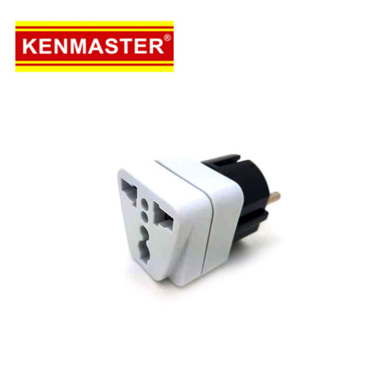Kenmaster XX-407A WA9 WA-9 Steker Plug Adaptor Colokan 3 Kaki ke 2 Kaki