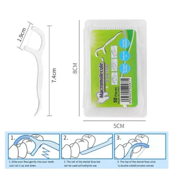 Pembersih Sela Benang Tusuk Gigi isi 50 Pcs Dental Floss Pembersih Sela Benang Tusuk Gigi isi 50 Pcs Dental Floss