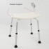 Kursi Mandi Lansia Aluminium Tanpa Sandaran Shower Chair Pasien