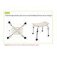 Kursi Mandi Lansia Aluminium Tanpa Sandaran Shower Chair Pasien