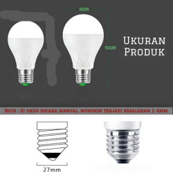 Mitsuyama MS-9809R MS-9812R Radiance Bohlam Sensor UV 9W 12W Lampu LED Otomatis Nyala E27