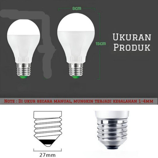 Mitsuyama MS-9809R MS-9812R Radiance Bohlam Sensor UV 9W 12W Lampu LED Otomatis Nyala E27