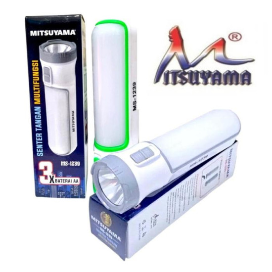 Mitsuyama Senter Tangan Multifungsi Lampu Samping Baterai AAx3 MS-1239