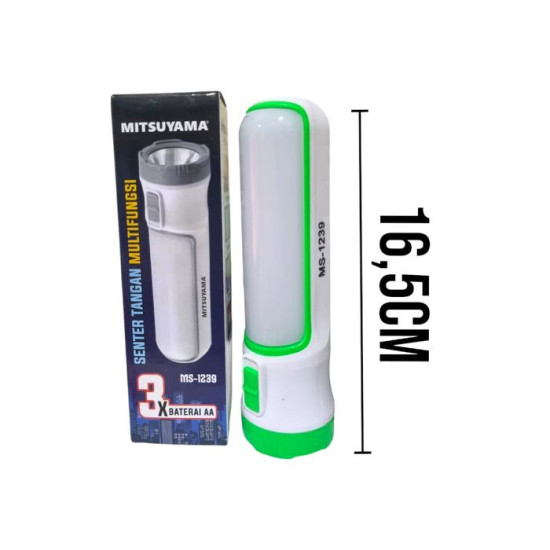 Mitsuyama Senter Tangan Multifungsi Lampu Samping Baterai AAx3 MS-1239