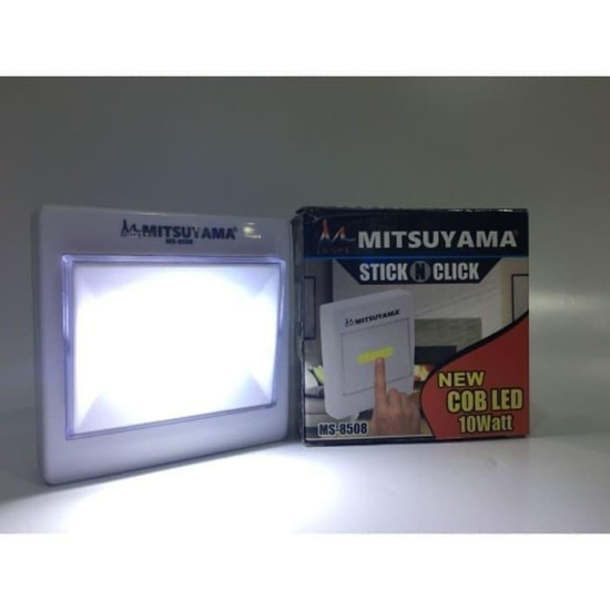 Mitsuyama Stick n Click Lampu Tempel Switch COB LED 10W 10 Watt AAA x 3 Pcs MS-8508