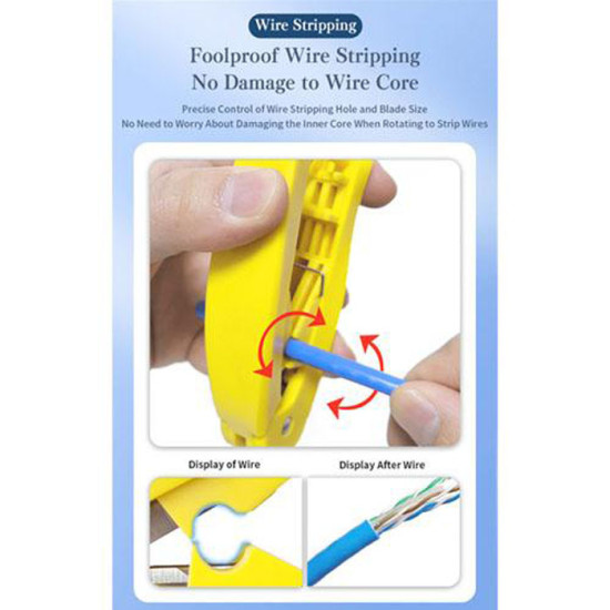 PROXP Straight 1 Cable Stripper Alat Pengupas Kabel LAN UTP