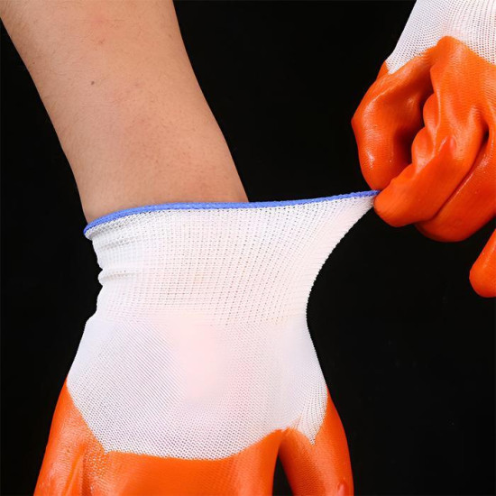 Sarung Tangan Bahan Nilon Lapis PVC 1 Pasang