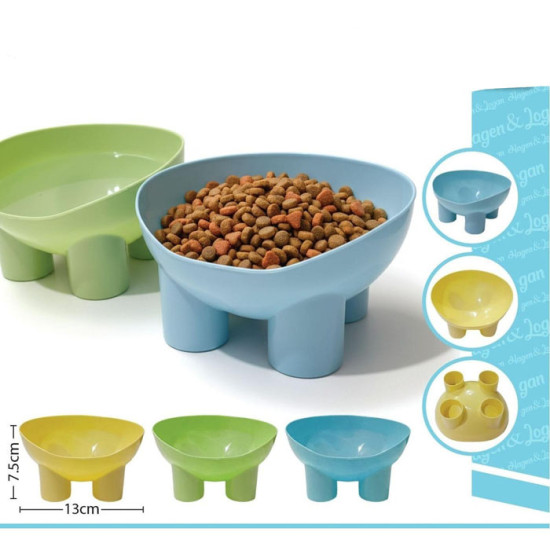 Tempat Makan Hewan Kaki Tinggi Wadah Makanan Pet Bowl