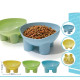 Tempat Makan Hewan Kaki Tinggi Wadah Makanan Pet Bowl