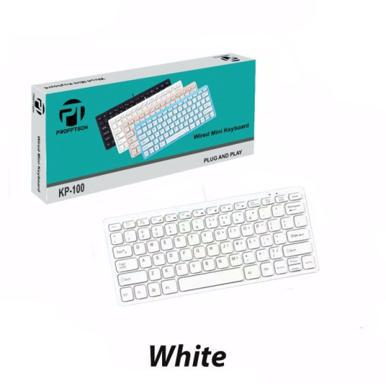 Profftech Wired Keyboard Mini Kabel USB 4 Warna KP-100