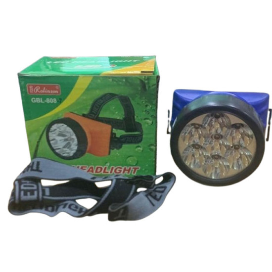 Rolinson GBL-808-7 Senter Kepala 7 LED Head Lamp Headlamp Baterai AA