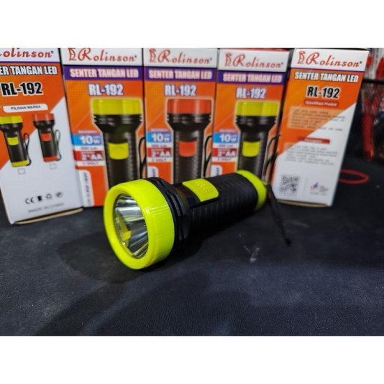 Rolinson RL-192 Senter Tangan LED 10W 300 Lumen Flashlight Flash Light Baterai AA