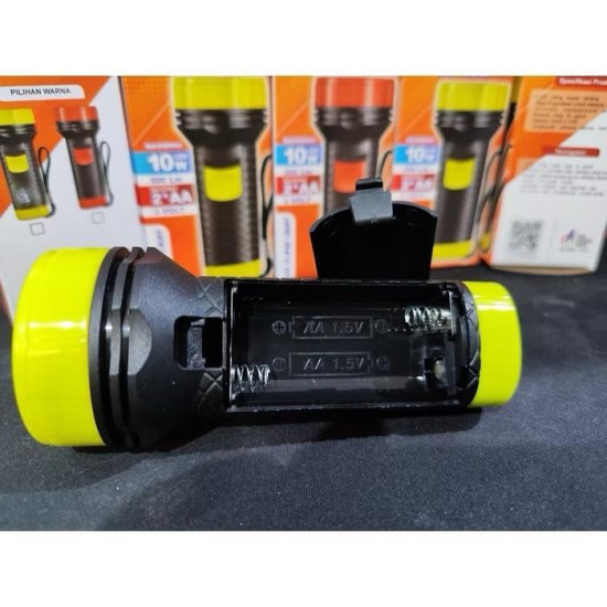 Rolinson RL-192 Senter Tangan LED 10W 300 Lumen Flashlight Flash Light Baterai AA