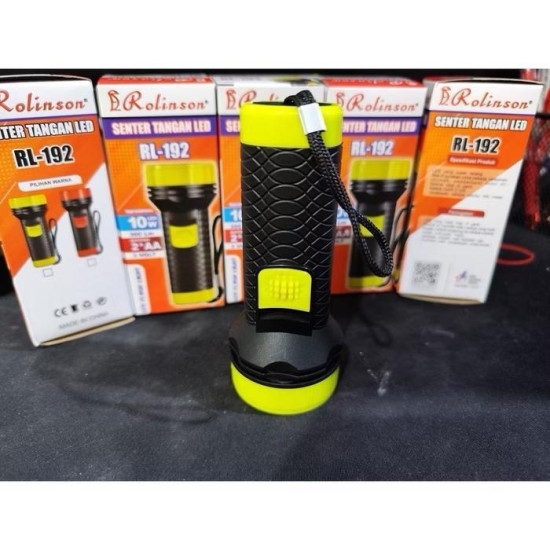 Rolinson RL-192 Senter Tangan LED 10W 300 Lumen Flashlight Flash Light Baterai AA