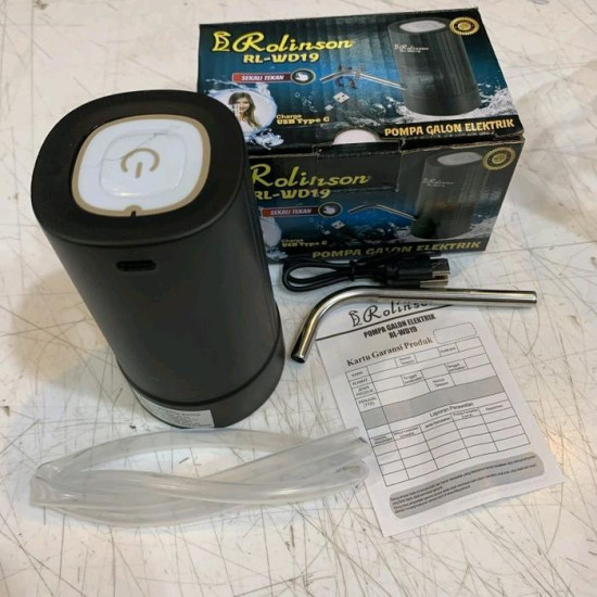 Rolinson RL-WD19 Pompa Galon Elektrik Charge Kabel USB Type C Dispenser Air Otomatis