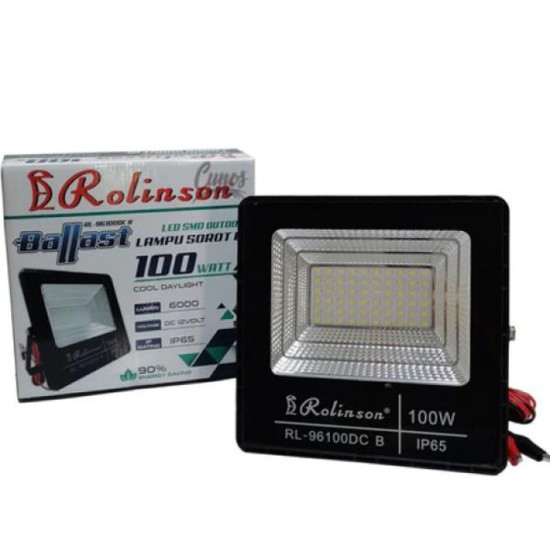 Rolinson Lampu Sorot DC Jepit Aki 50 100 150 Watt RL-9650DC RL-96100DC RL-96150DC 