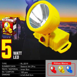 Rolinson RL-2019 Senter Kepala 5W 1 LED Head Lamp Headlamp Baterai AA Rolinson RL-2019 Senter Kepala 5W 1 LED Head Lamp Headlamp Baterai AA