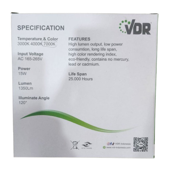 VDR LED Panel Inbow Eco AC 165-265V