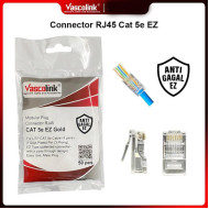 Vascolink Connector Konektor RJ45 Cat 5e EZ Gold Plated 1 Pack isi 50 Pcs