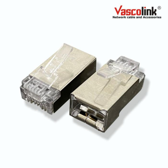 Vascolink RJ45 Connector FTP Cat 5e EZ Gold Plated 1 Pack isi 50 Pcs