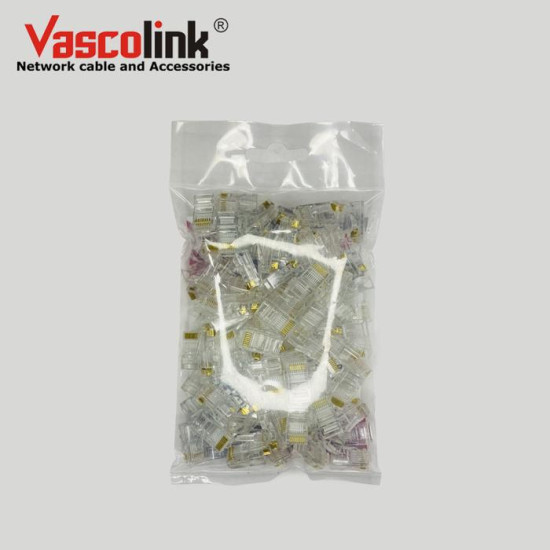 Vascolink Konektor Connector RJ45 Cat5e 100 Pcs
