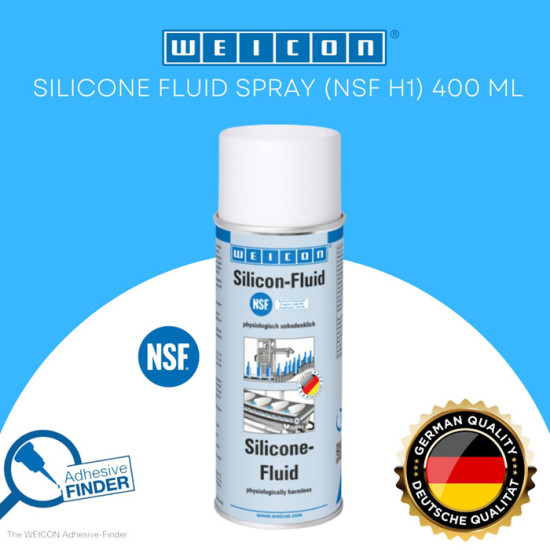 Weicon Silicone Fluid 400 ml Spray Pelumas Silikon Food Grade NSF H1 400ml  Industri Makanan Minuman Farmasi