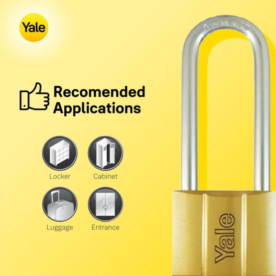 Yale V140-40LS40 Long Brass Padlock Gembok Panjang 40mm