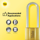 Yale V140-40LS40 Long Brass Padlock Gembok Panjang 40mm