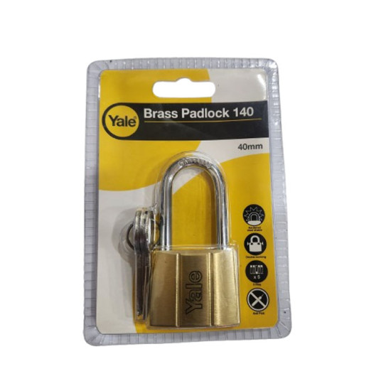 Yale V140-40LS40 Long Brass Padlock Gembok Panjang 40mm