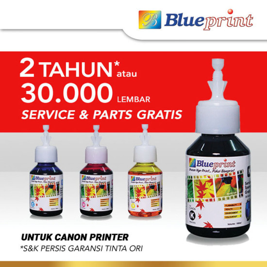 Blueprint Bulk Ink Photo 100 ml Canon 4 Warna Blueprint Bulk Ink Photo 100 ml Canon 4 Warna