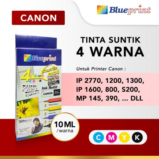 Blueprint Starter Pack Canon Epson HP 4 Warna Blueprint Starter Pack Canon Epson HP 4 Warna