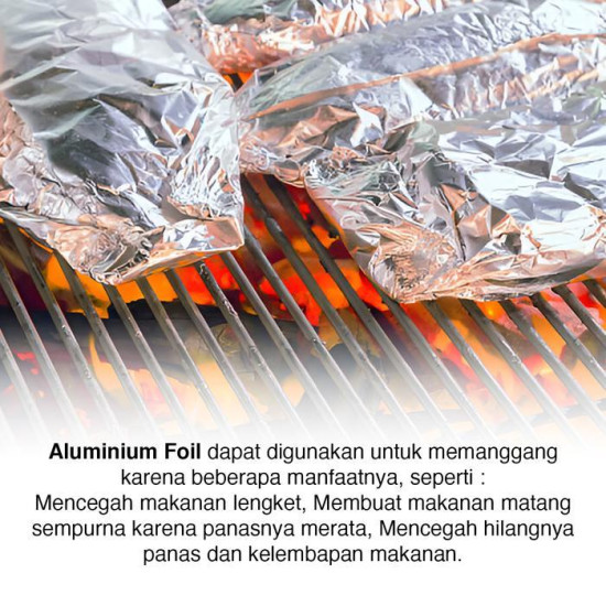 Kertas Aluminium Foil Roll Heavy Duty 30cm 5 Meter 10 Meter