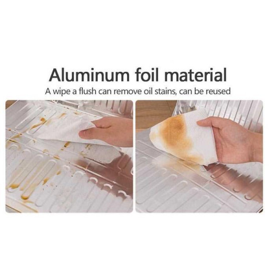 Pelindung Kompor Anti Cipratan Bahan Aluminium Foil