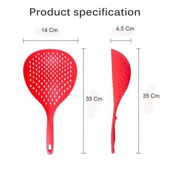 Sendok Saringan Besar Nilon Nylon Gagang Tirisan Sayur Mie