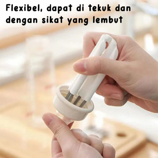 Sikat Celah Lubang Keyboard Tutup Botol Fleksibel Datar Mini