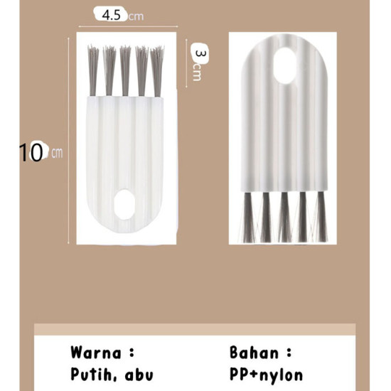 Sikat Celah Lubang Keyboard Tutup Botol Fleksibel Datar Mini