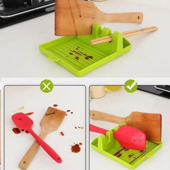 Alat Dapur Tatakan Spatula Holder Tutup Panci Plastik PP