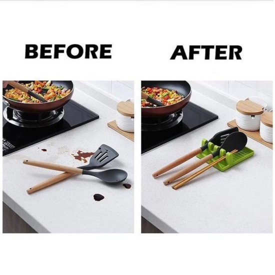 Alat Dapur Tatakan Spatula Holder Tutup Panci Plastik PP
